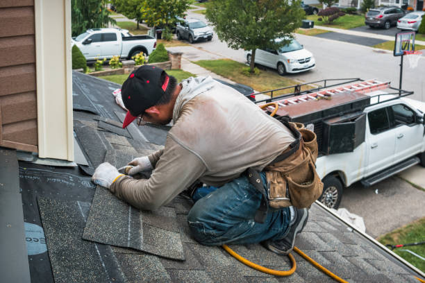 Professional Roofing technician working in Reynolds, IL